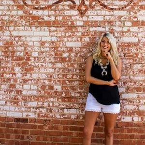 White Copper Squash blossom necklace & ring